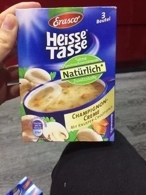 Heiße Tasse Champignon-Creme
