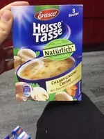 Heiße Tasse Champignon-Creme