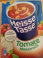 Heiße Tasse Tomate-Mozzarella