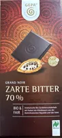 GEPA Grand Noir Zarte Bitter 70% 4013320066393 Bio Bitterschokolade