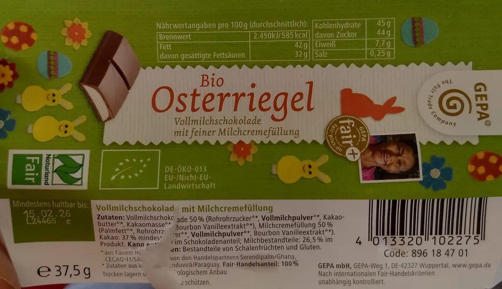 Bio - Osterriegel