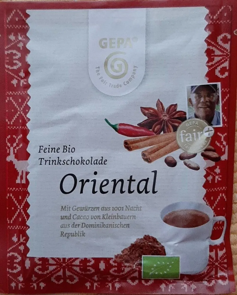 Feine Bio Trinkschokolade Oriental