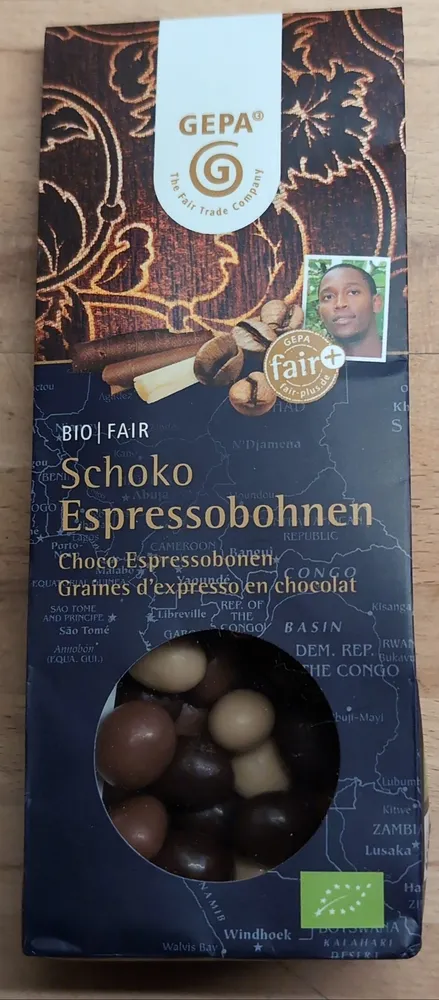 Bio Schoko Espressobohnen