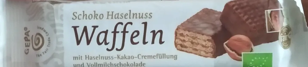 Waffeln barquillo de avellana y cacao