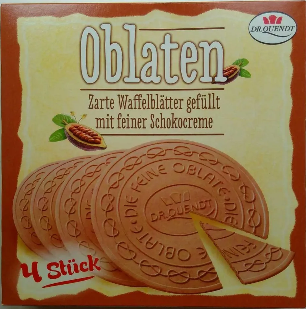 Oblaten mit Schokocreme