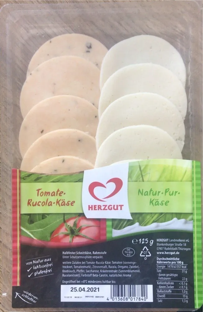 Tomate-Rucola-Käse & Natur-Pur-Käse