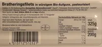 Bratheringsfilets in würzigem Bio-Aufguss, pasteurisiert