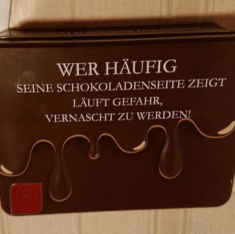 Präsentdose Schokoladenseite