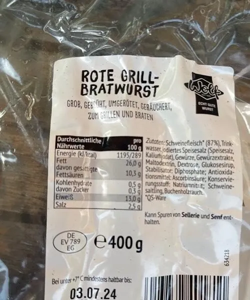 Rote Grillwurst