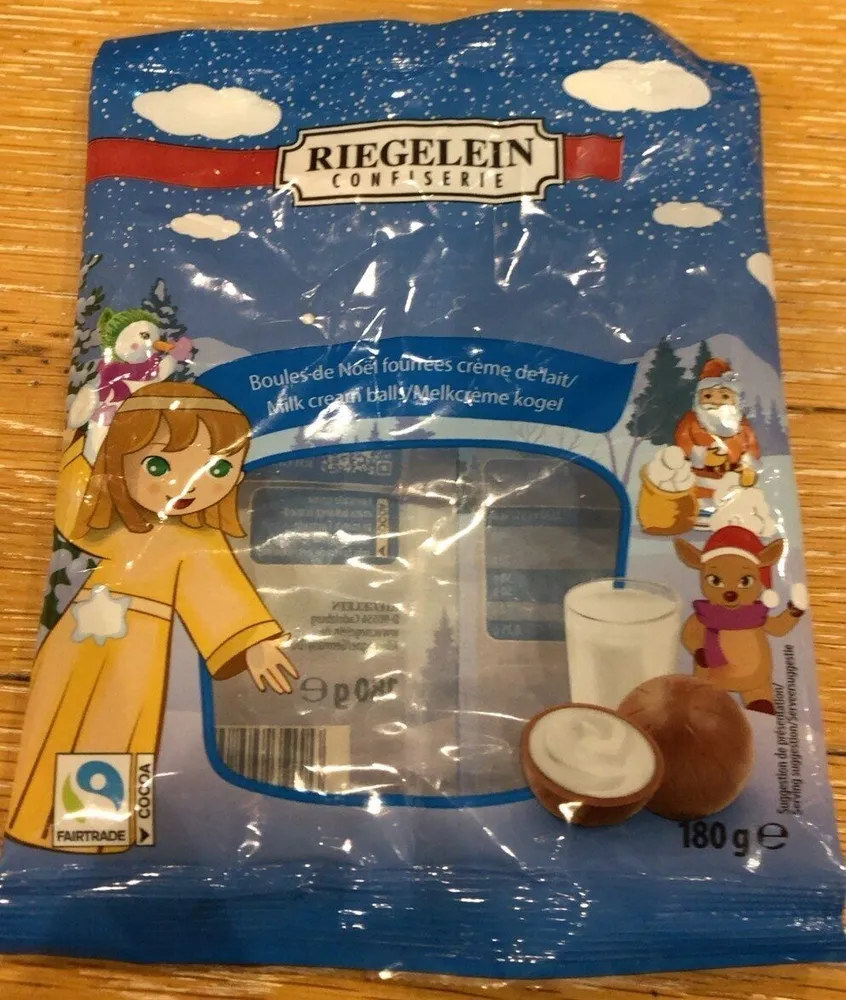 boules de noël fourrées crème de lait