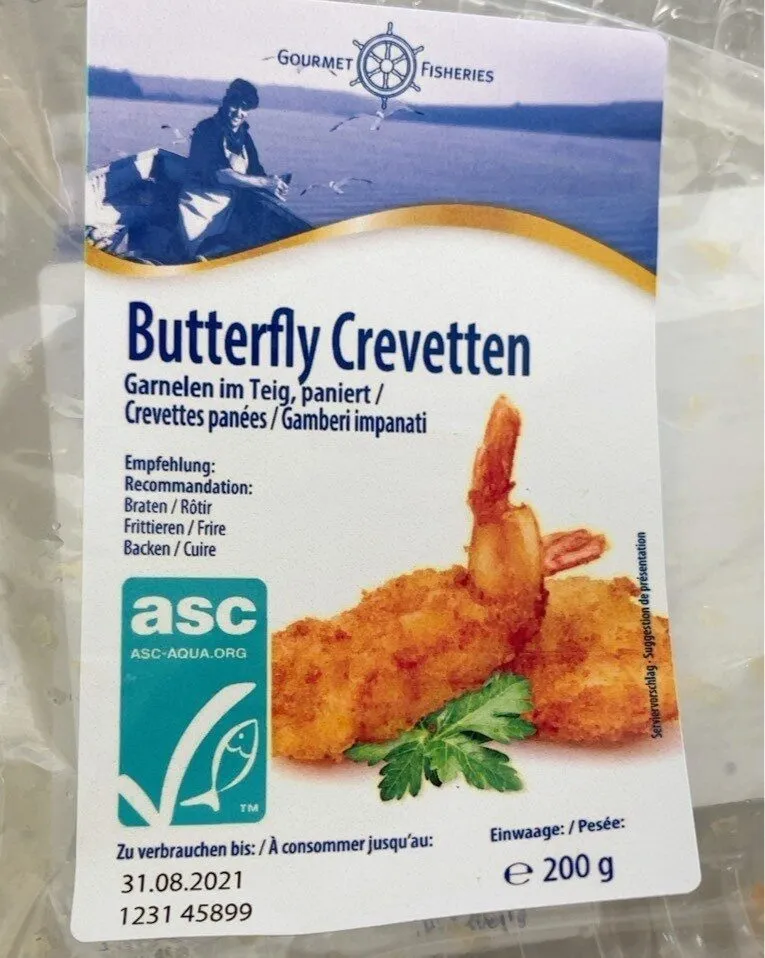 Butterfly crevetten
