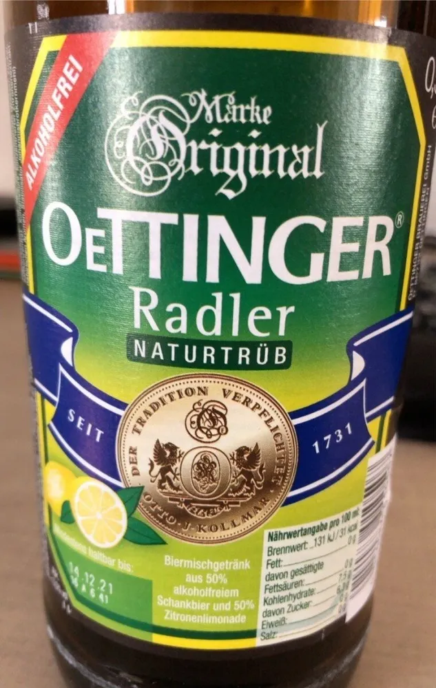 Oettinger Radler naturtrüb