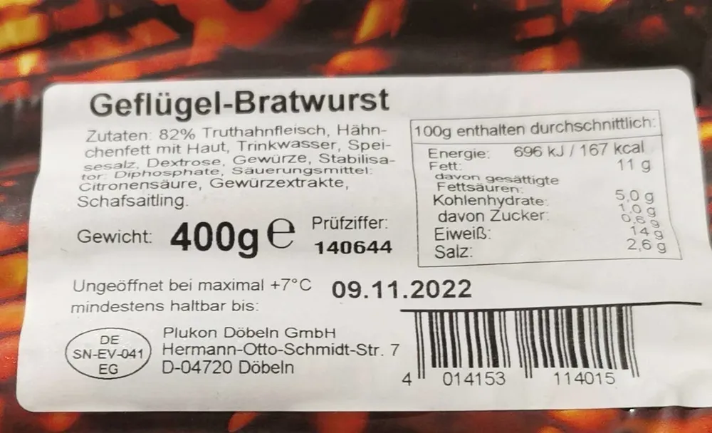 Geflügel-Bratwurst