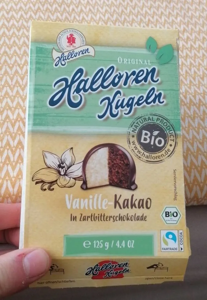 Halloren Kugeln Vanille-Kakao in Zartbitterschokolade