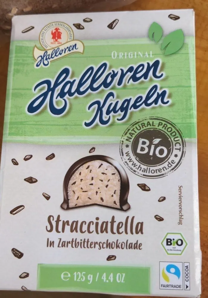 Halloren Kugeln Stracciatella in Zartbitterschokolade