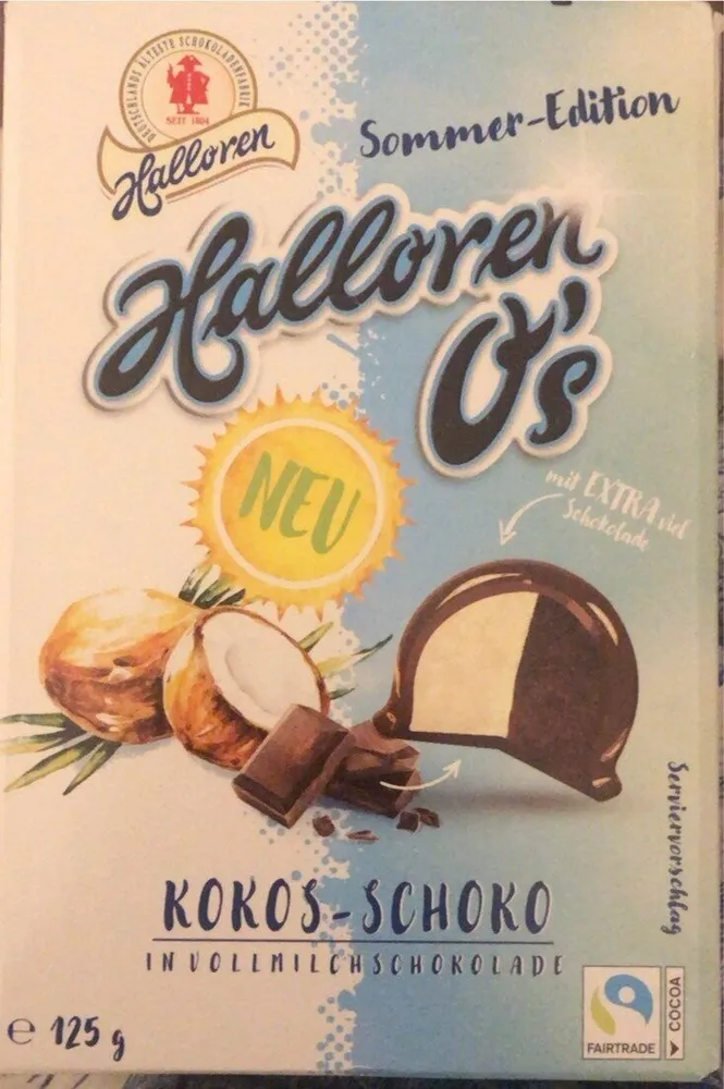 O's Sommer-Edition KOKOS-SCHOKO in Vollmilchschokolade