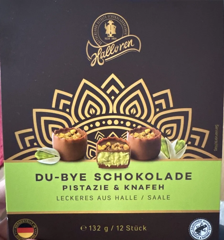 DU-BYE SCHOKOLADE PISTAZIE & KNAFEH