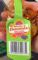 Monedas de chocolate con leche