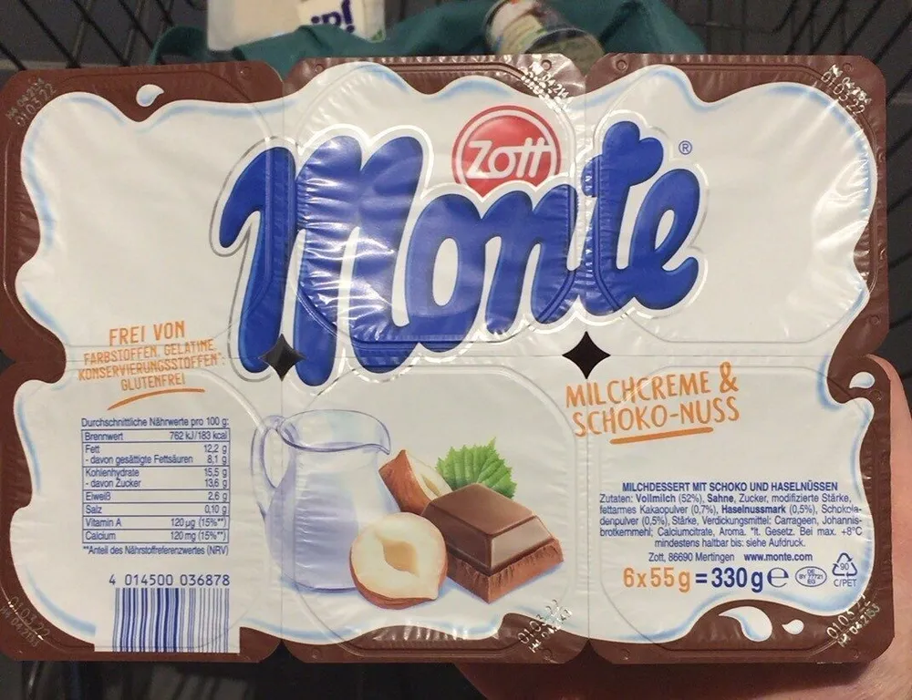 Monte Milchcreme & Schoko-Nuss