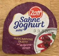 Sahnejoghurt Mascarpone Duett Amarena-Kirsch