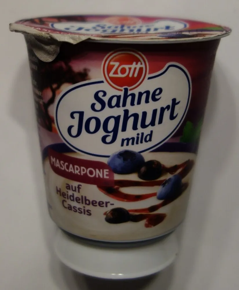 Sahne Joghurt Mascarpone Heidelbeer-Cassis