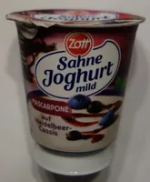 Sahne Joghurt Mascarpone Heidelbeer-Cassis