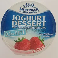 Joghurt Dessert mit Fruchtzubereitung Erdbeer