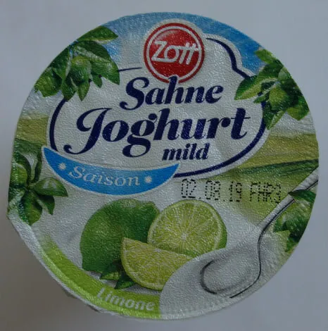 Sahne Joghurt mild, Saison, Limone