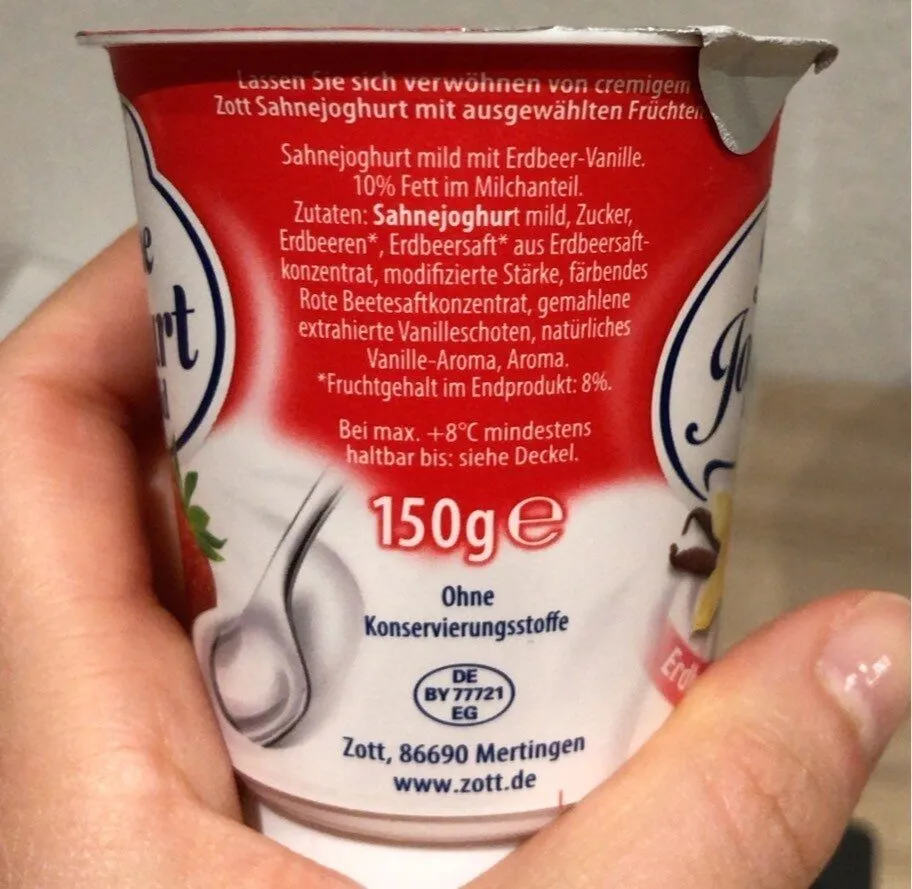 Sahne joghurt Erdbeer-Vanille