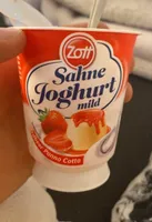 Zott Sahne Joghurt  Zott Sahne Joghurt Panna Cotta Erdbeere 4014500518725
