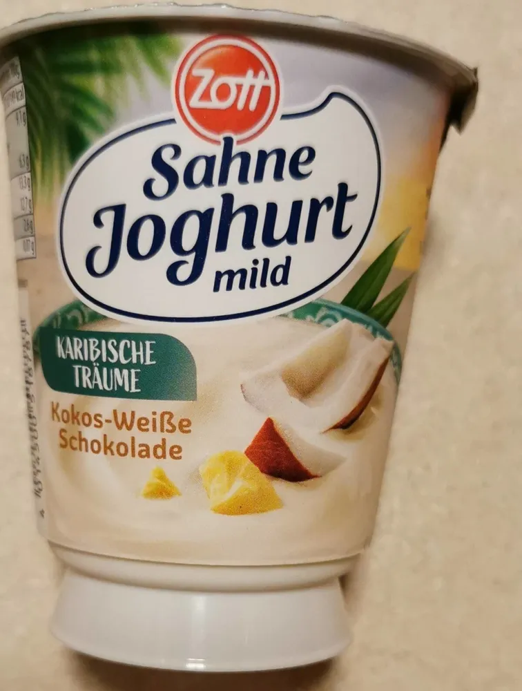 Sahne Joghurt mild Kokos-weiße Schokolade
