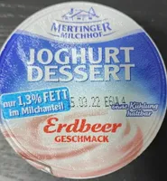 Joghurt Dessert Erdbeer Geschmack