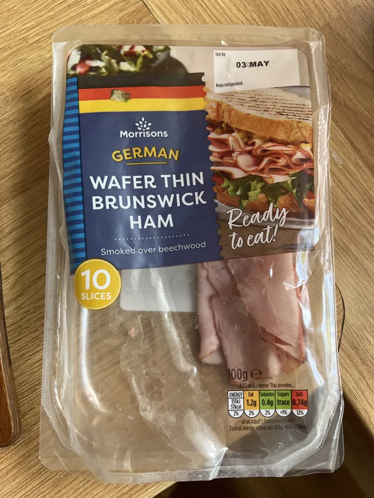 German Wafer Thin Brunswick Ham