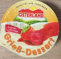 Grieß-Dessert Erdbeer-Himbeer