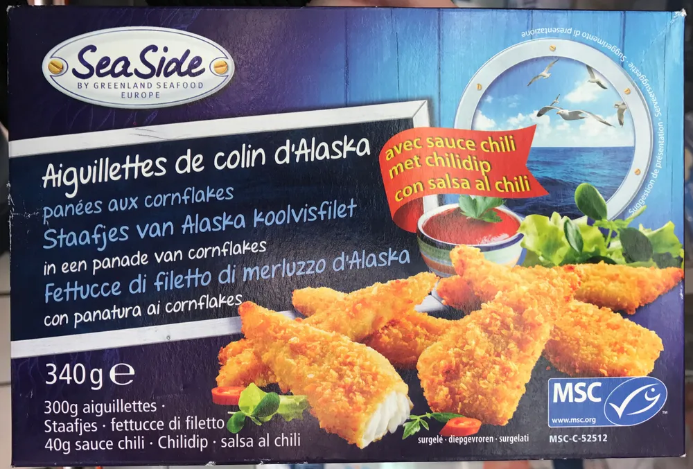 Aiguillettes de colin d'Alaska panées aux cornflakes