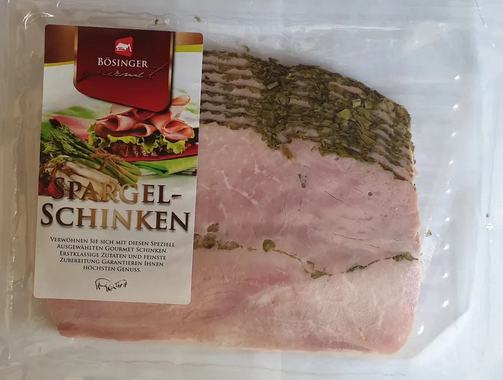 Kochschinken mit grünem Spargel