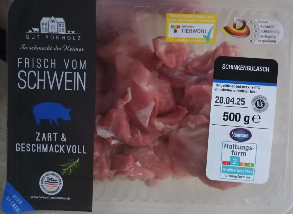 Schinkengulasch vom Schwein