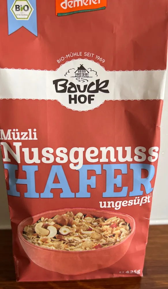 Müzli Nussgenuss HAFER ungesüßt