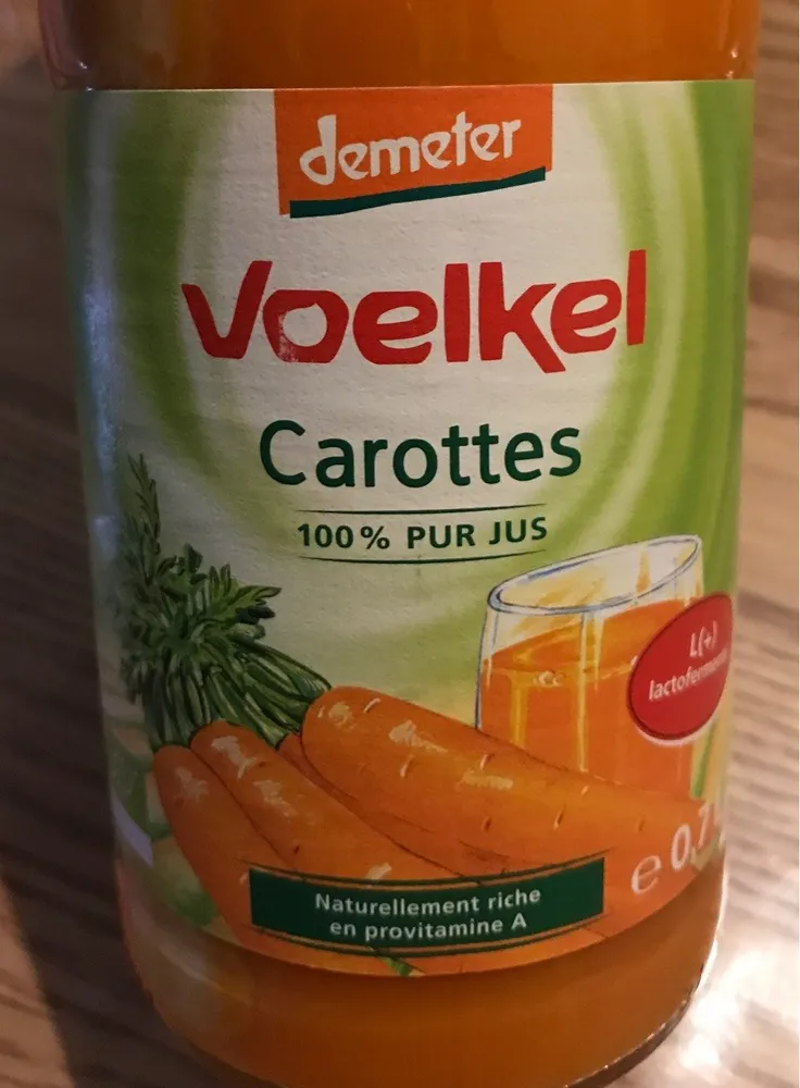 Jus de carottes lactofermenté