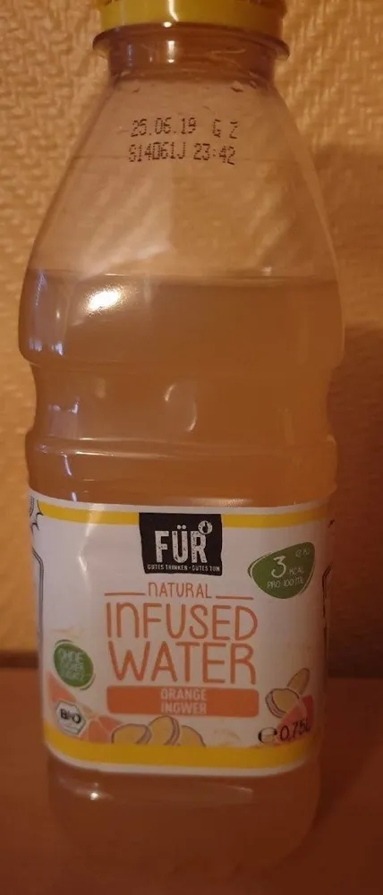 Natural Infused Water Orange + Ingwer