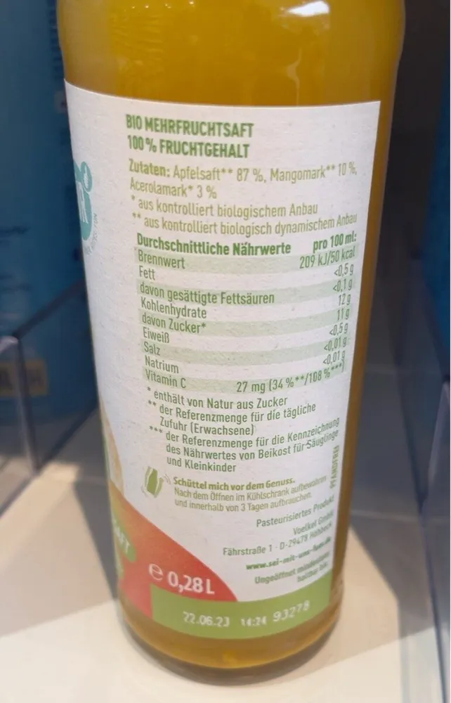 Bio apfel mango