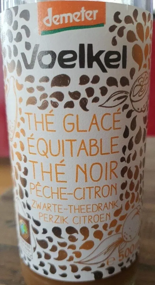 Thé glacé équitable Thé noir pêche citron