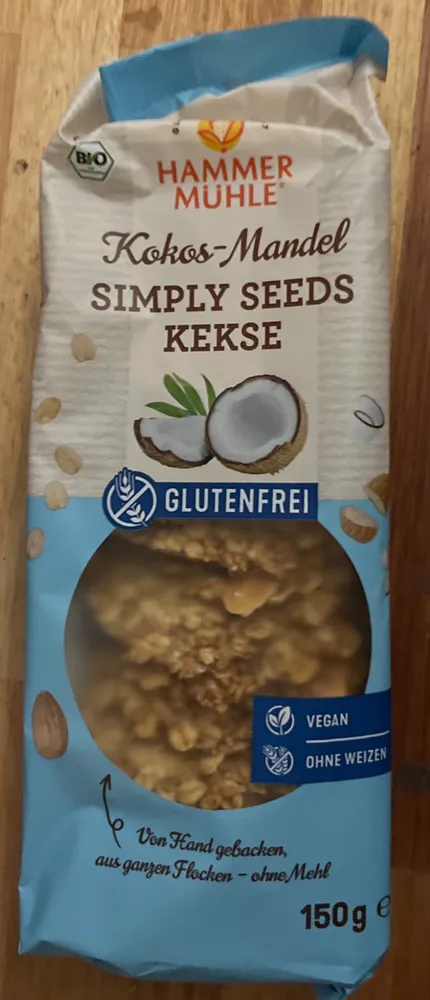 Kokos-Mandel simply seeds Kekse