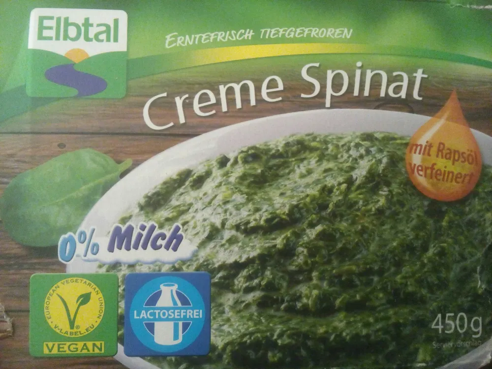 Creme Spinat vegan