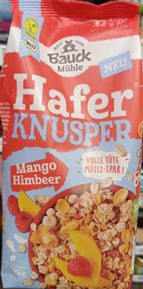 Hafer Knusper Mango Himbeere