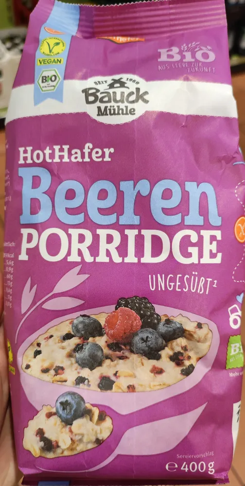Porridge Beere, glutenfrei