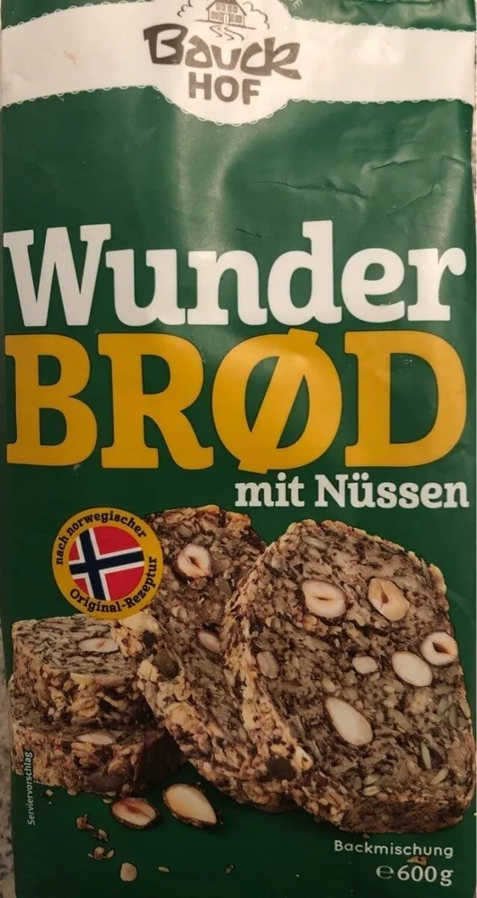 Wunder Brød mit Nüssen, glutenfrei