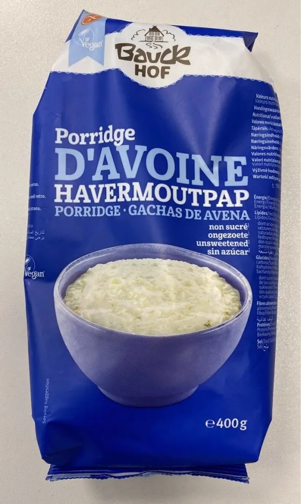Porridge d'avoine havermoutpap
