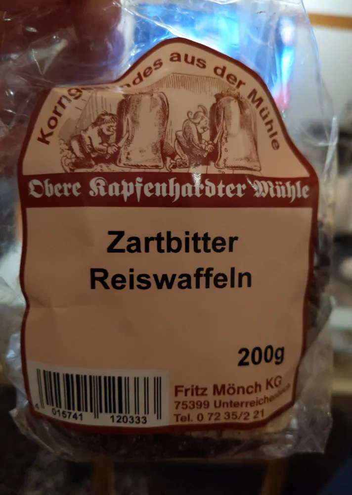 Zartbitter Reiswaffeln