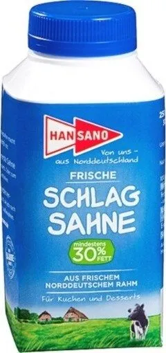 Schlagsahne Frisch